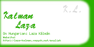 kalman laza business card
